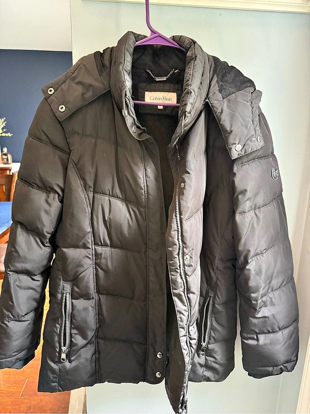 Calvin Klein Women's Black Puffer Jacket Size XXL Like New